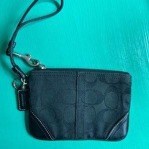 Coach black wristlet!